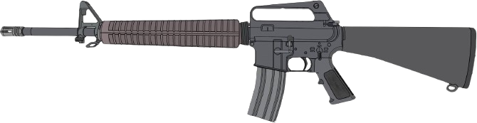 Colt M16A2 Model-715 / C7-Rifle(Left Side) Blank Meme Template