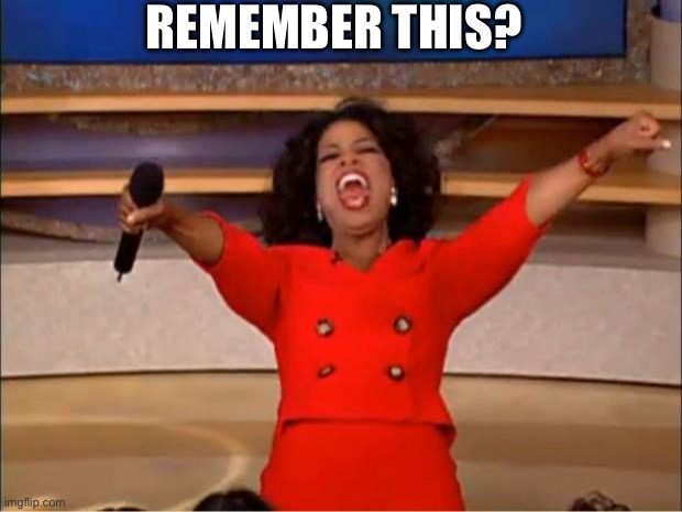 Oprah You Get A Meme | REMEMBER THIS? | image tagged in memes,oprah you get a | made w/ Imgflip meme maker