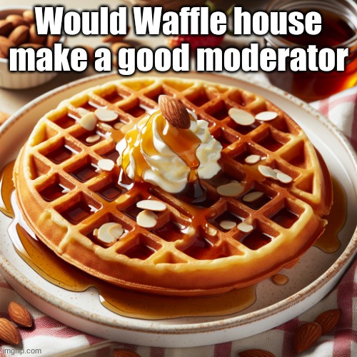 Would Waffle house make a good moderator | made w/ Imgflip meme maker