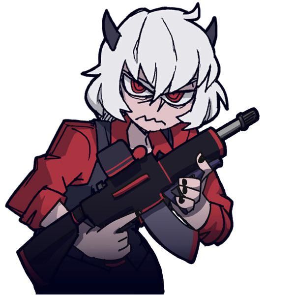 Malina but with a gun Blank Meme Template