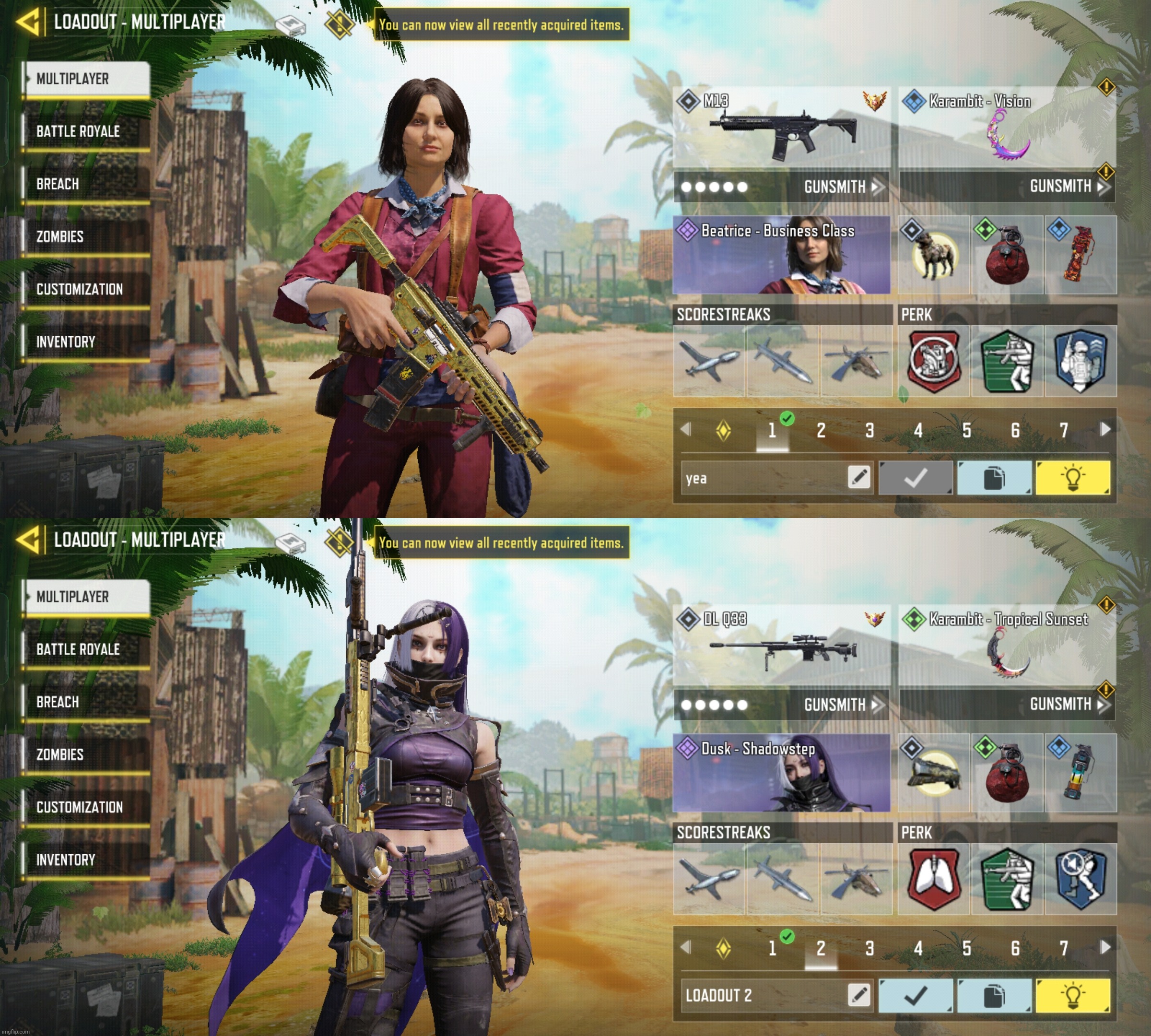 reinstalled codm after months. got me 2 cool operators ig (this is garena ver btw) | made w/ Imgflip meme maker