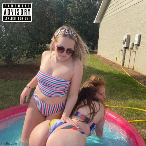 proof anything can be an album cover | image tagged in album,big booty,swimming pool,summer,girlfriends | made w/ Imgflip meme maker