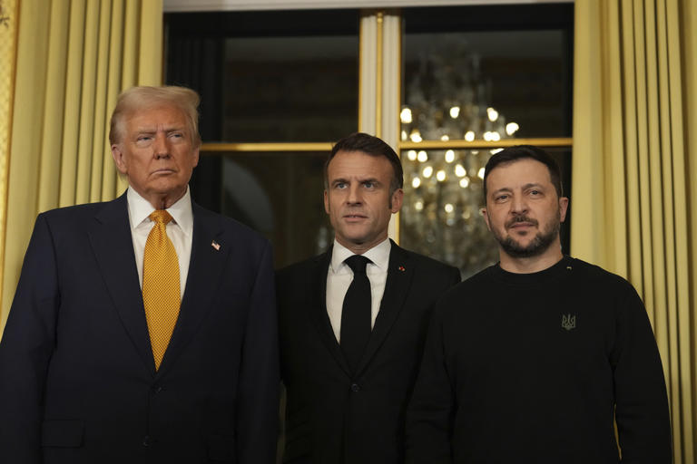 macron zelinsky trump Blank Meme Template