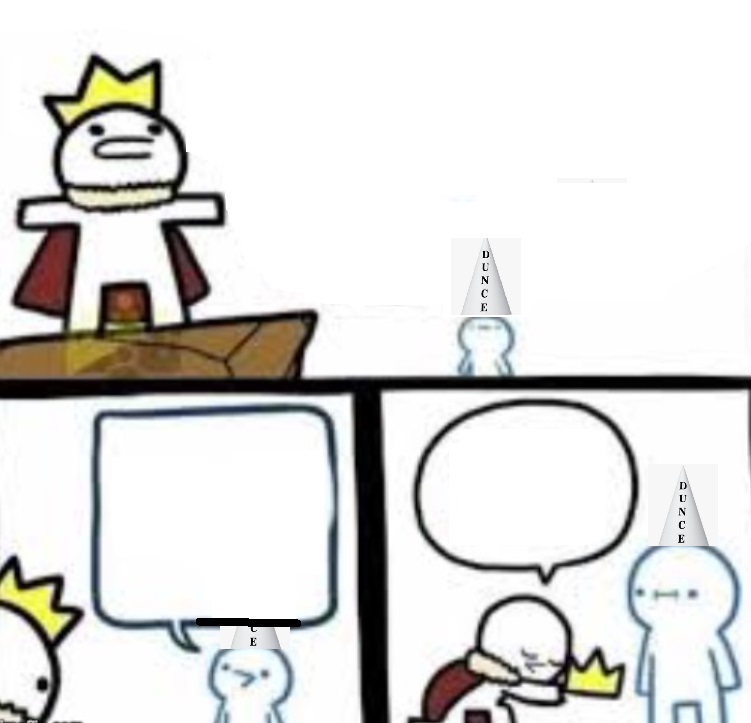 Dunce King Blank Meme Template