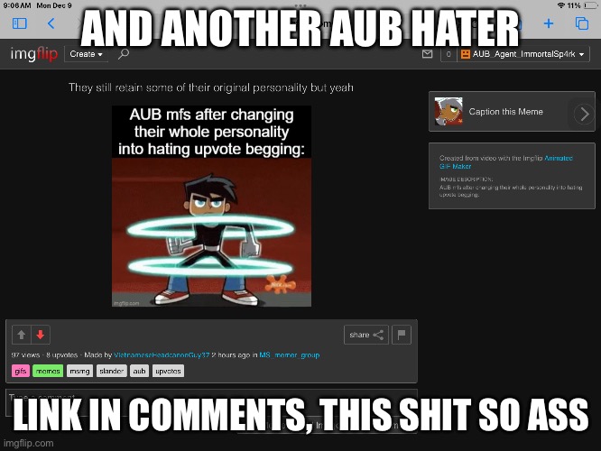 Haters | AND ANOTHER AUB HATER; LINK IN COMMENTS, THIS SHIT SO ASS | image tagged in oh hell no | made w/ Imgflip meme maker