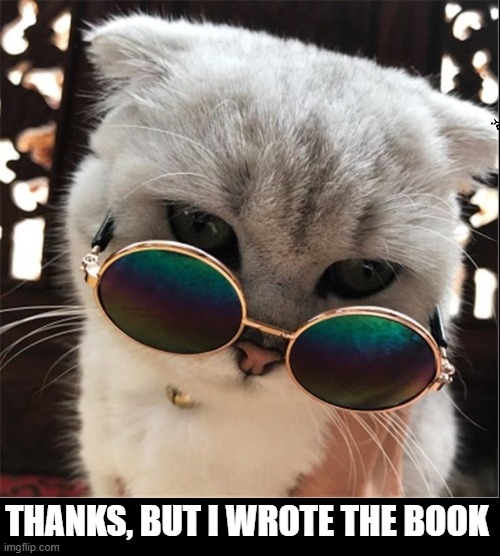 THANKS, BUT I WROTE THE BOOK | made w/ Imgflip meme maker