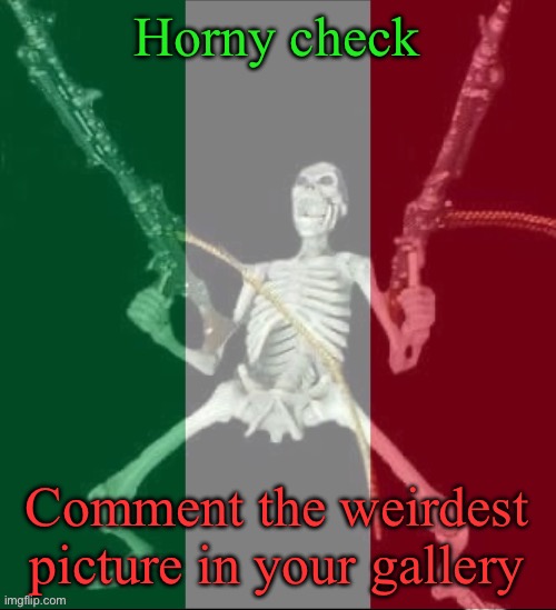 Horny check | Horny check; Comment the weirdest picture in your gallery | image tagged in italy forever,msmg,horny check | made w/ Imgflip meme maker