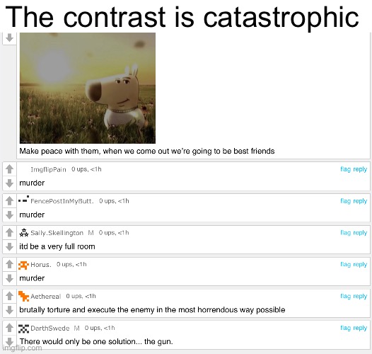 “Completely bs comment section no one cares about” I know it’s light mode I don’t feel like changing it | The contrast is catastrophic | made w/ Imgflip meme maker