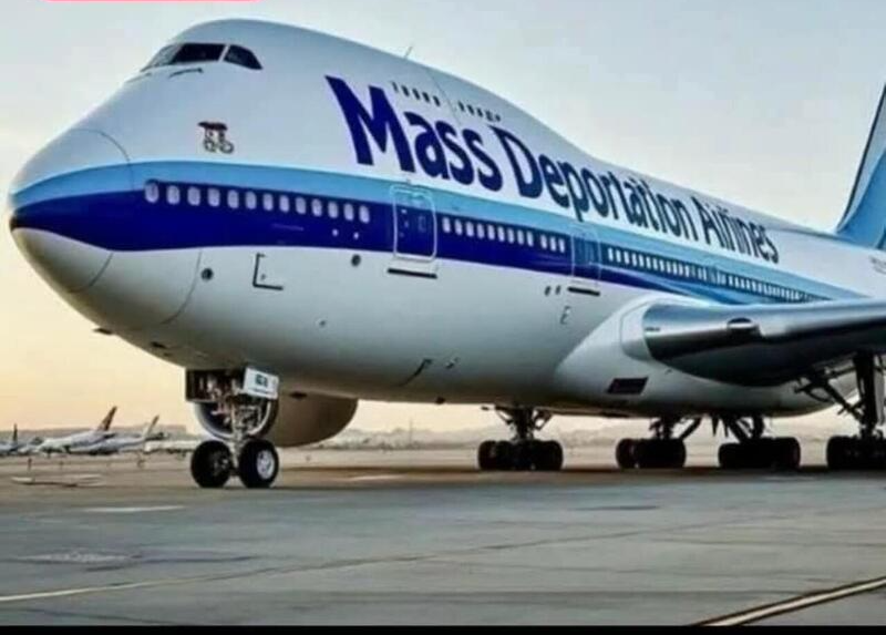 Mass Deportation Airlines Blank Meme Template