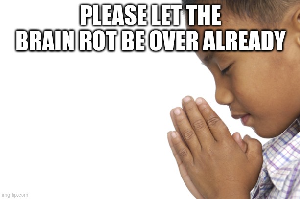 Save us | PLEASE LET THE BRAIN ROT BE OVER ALREADY | image tagged in save us | made w/ Imgflip meme maker