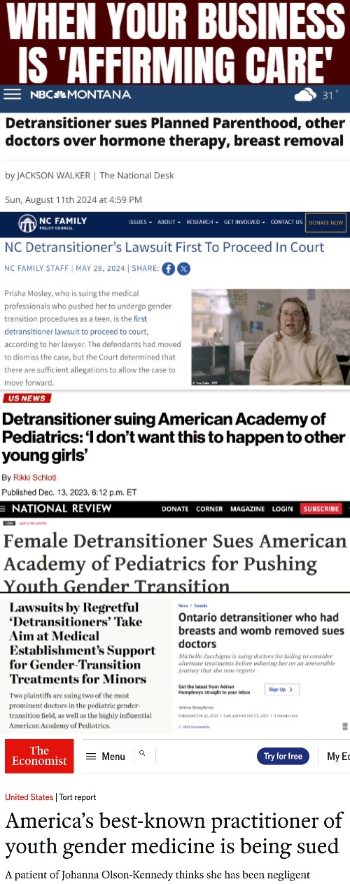 Affirming Care is the opposite of psychology | image tagged in transgender,gender identity,news | made w/ Imgflip meme maker