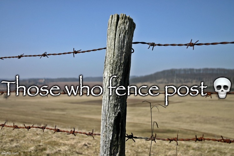 Fence post | Those who fence post 💀 | image tagged in fence post | made w/ Imgflip meme maker