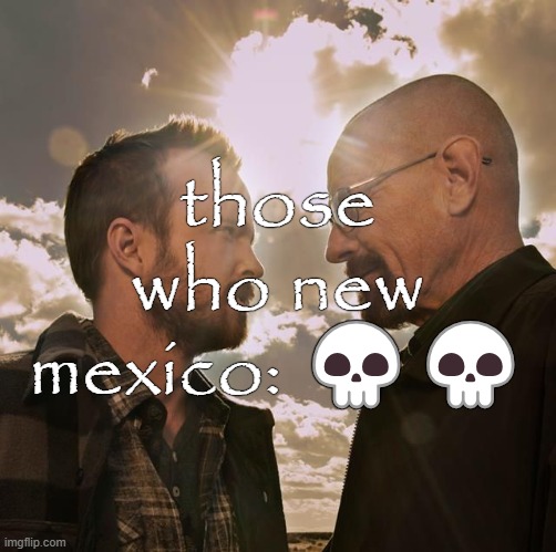 Walter and Jesse | those who new mexico: 💀💀 | image tagged in walter and jesse | made w/ Imgflip meme maker