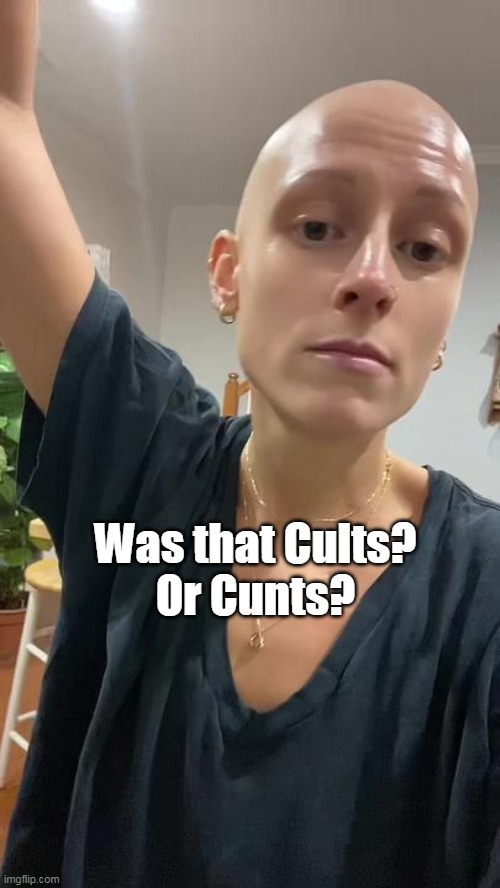 Was that Cults?
Or Cunts? | made w/ Imgflip meme maker