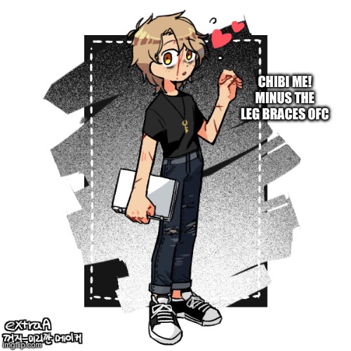 Don’t mind the arms scars- | CHIBI ME! MINUS THE LEG BRACES OFC | image tagged in idk | made w/ Imgflip meme maker