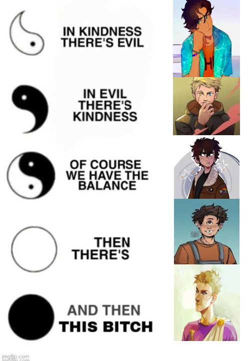 Yin and Yang | image tagged in yin and yang,percy jackson | made w/ Imgflip meme maker