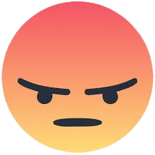 Transparent Facebook angry react Meme Template