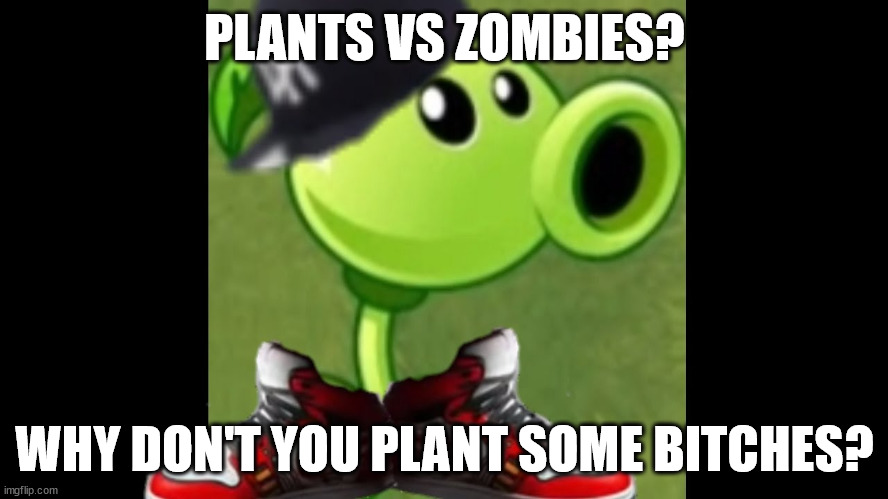 PLANTS VS ZOMBIES? WHY DON'T YOU PLANT SOME BITCHES? | made w/ Imgflip meme maker