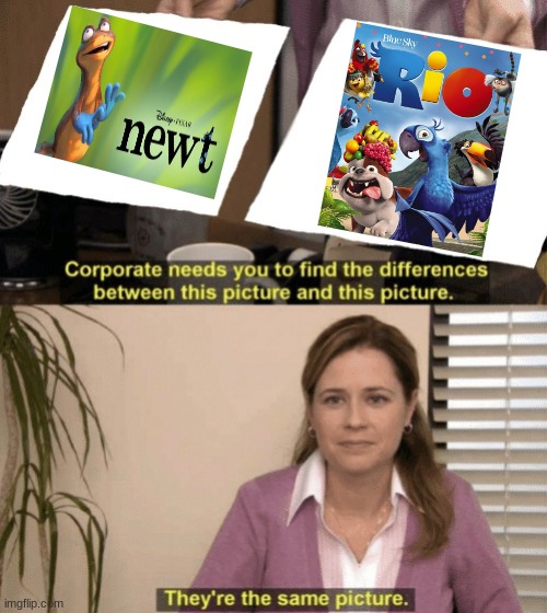 Newt movie meme | image tagged in corporate needs you to find the differences,mario movie,isaac newton,memes,movies,theoffice | made w/ Imgflip meme maker