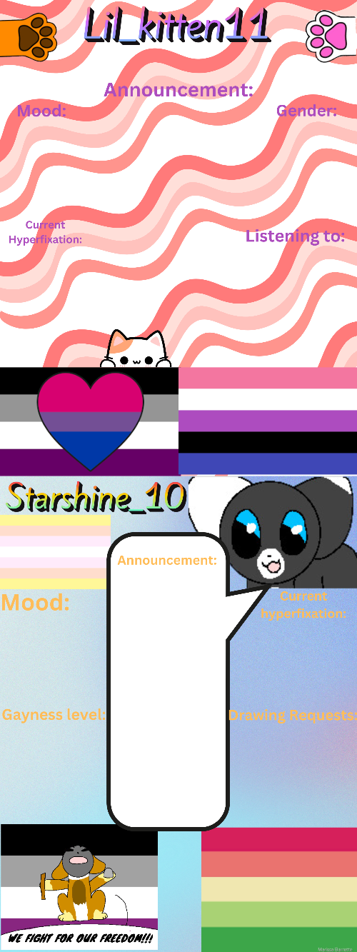 High Quality Lil_kitten11 and Starshine_10 updated temp Blank Meme Template