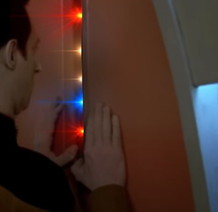 Data Looking At Sparkling Lights Blank Meme Template