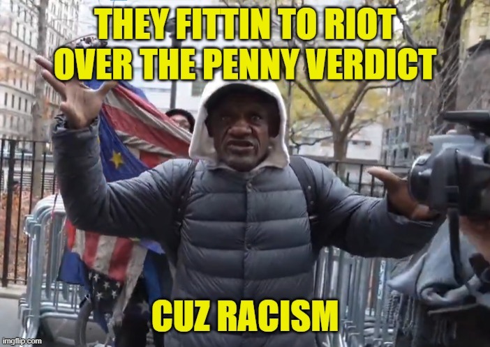 Its racist to point things out | image tagged in nyc,riots,looting,maga,fjb,penny | made w/ Imgflip meme maker