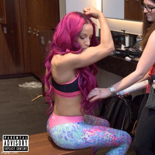 proof anything can be an album cover pt. 5 | image tagged in sasha banks,wwe,album,thicc,big booty | made w/ Imgflip meme maker