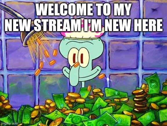 I joined today discovered MSMG though my friend w-t-d&e | WELCOME TO MY NEW STREAM I'M NEW HERE | image tagged in money bath | made w/ Imgflip meme maker