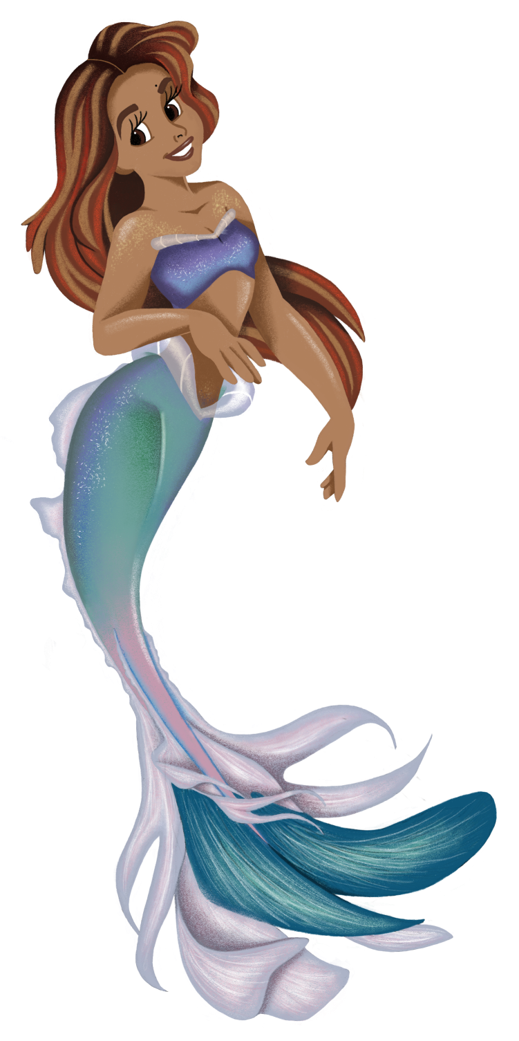 Animated Halle Bailey as Ariel Blank Meme Template