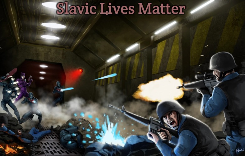 Alien Base Attack | Slavic Lives Matter | image tagged in alien base attack,slavic,xenonauts | made w/ Imgflip meme maker