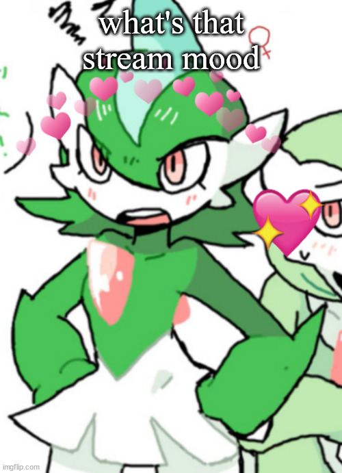 female gallade my beloved | what's that stream mood | image tagged in female gallade my beloved | made w/ Imgflip meme maker