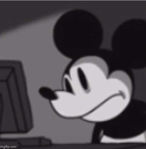 Mickey Mouse Computer Blank Meme Template