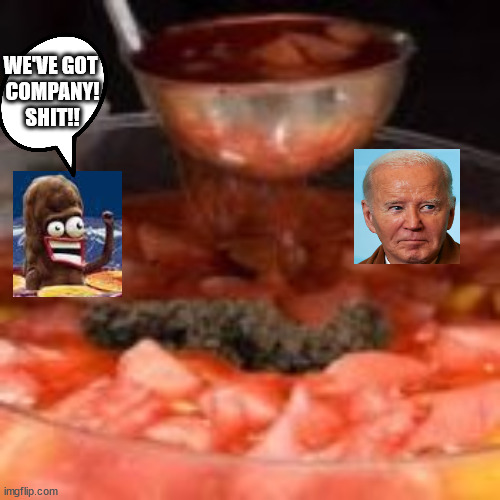 WE'VE GOT 
COMPANY!
SHIT!! | image tagged in unwelcome guest | made w/ Imgflip meme maker