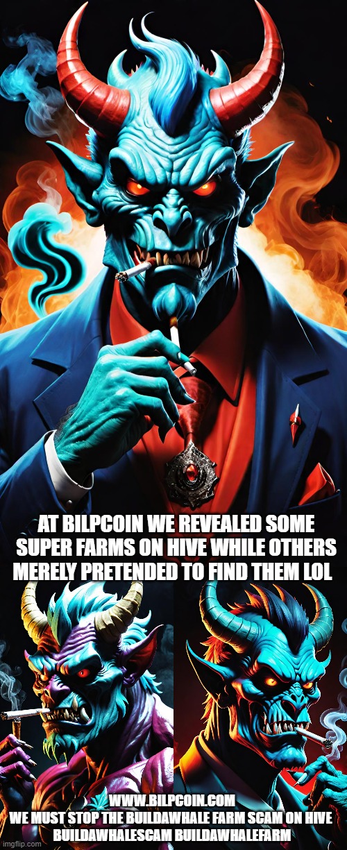 AT BILPCOIN WE REVEALED SOME SUPER FARMS ON HIVE WHILE OTHERS MERELY PRETENDED TO FIND THEM LOL; WWW.BILPCOIN.COM

WE MUST STOP THE BUILDAWHALE FARM SCAM ON HIVE 

BUILDAWHALESCAM BUILDAWHALEFARM | made w/ Imgflip meme maker