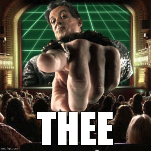 Spy Kids 3D Pointing | THEE | image tagged in spy kids 3d pointing | made w/ Imgflip meme maker