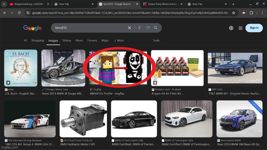 I searched up my name on Google Images and this appeared - a bunch of cars and a cursed image I used for a comment. | image tagged in funny,google search | made w/ Imgflip meme maker