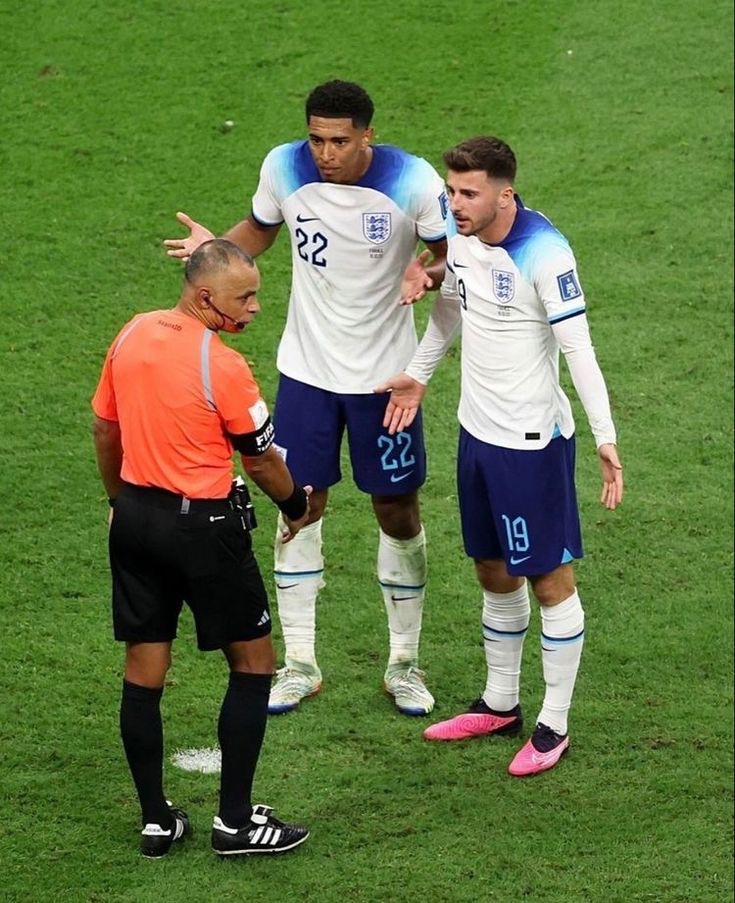 Mason Mount and Jude Bellingham shocked at referee’s decisions Blank Meme Template