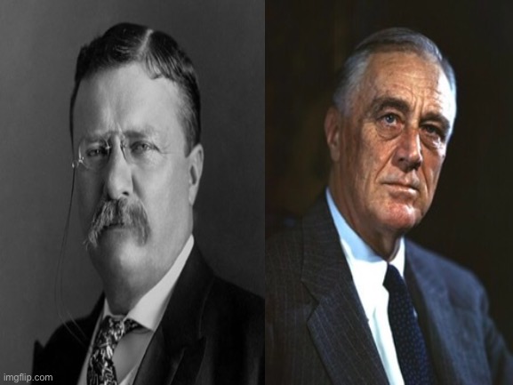 U.S. Presidents Theodore Roosevelt and Franklin D. Roosevelt :) | made w/ Imgflip meme maker