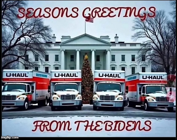 Bye Bye Bidens | image tagged in biden christmas card,seasons greetings,damage is done,get outta here,grifters,humor | made w/ Imgflip meme maker