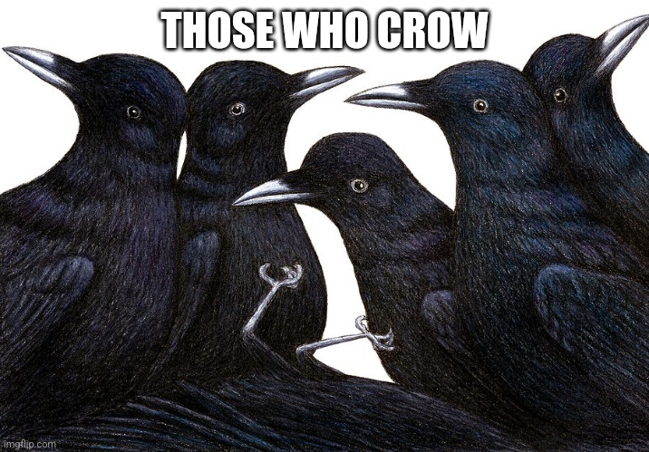 Those who crow | THOSE WHO CROW | image tagged in those who know,memes | made w/ Imgflip meme maker