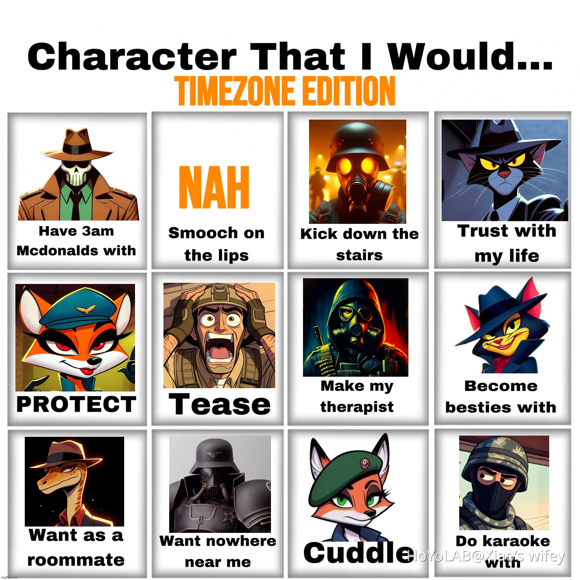 what i'd do to some timezone characters (yes, I actually would kick Flynn WellMann down the stairs) | TimeZone Edition; nah | image tagged in character that i would,timezone,memes,shitpost,cartoon,movie | made w/ Imgflip meme maker