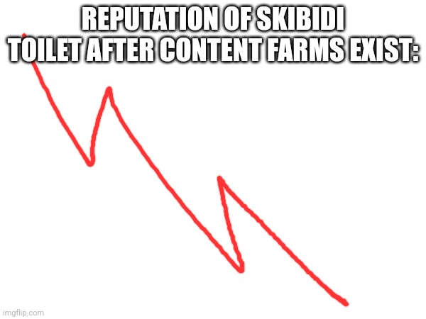 REPUTATION OF SKIBIDI TOILET AFTER CONTENT FARMS EXIST: | made w/ Imgflip meme maker