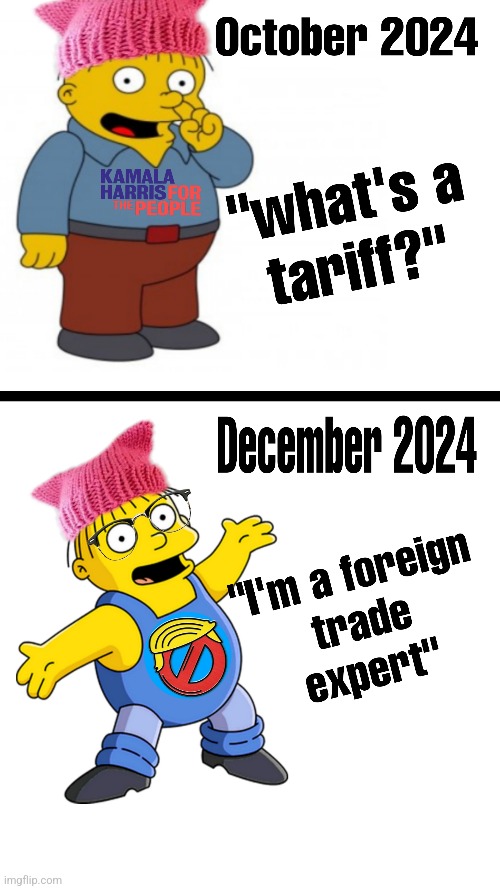 Ralph Wiggam Foreign Trade Commissioner | image tagged in politics,liberal logic,tariffs,funny,ralph wiggum | made w/ Imgflip meme maker