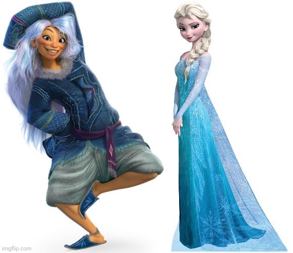 Sisu and Elsa | image tagged in human sisu,elsa,raya and the last dragon,frozen,disney,disney princess | made w/ Imgflip meme maker