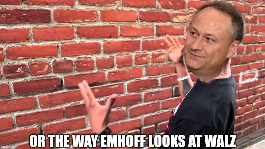 Talking to wall | OR THE WAY EMHOFF LOOKS AT WALZ | image tagged in talking to wall | made w/ Imgflip meme maker