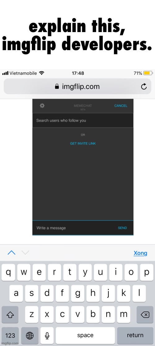 explain this, imgflip developers. | made w/ Imgflip meme maker