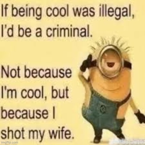 Coolest thing ever | image tagged in minions,cool,offensive,dark humor | made w/ Imgflip meme maker