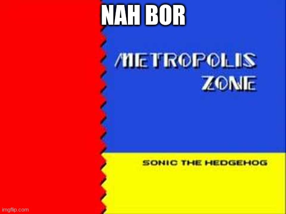 Metropolis zone | NAH BOR | image tagged in metropolis zone | made w/ Imgflip meme maker