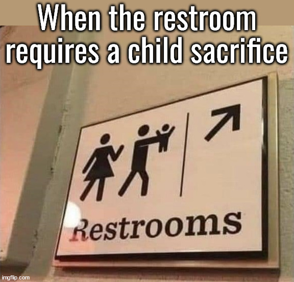 Would you want to use this? | When the restroom requires a child sacrifice | image tagged in restroom | made w/ Imgflip meme maker