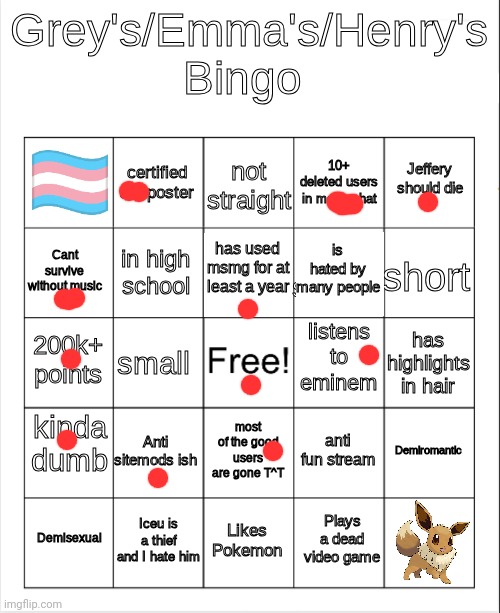 Lol | image tagged in grey's/emma's bingo actually fixed | made w/ Imgflip meme maker